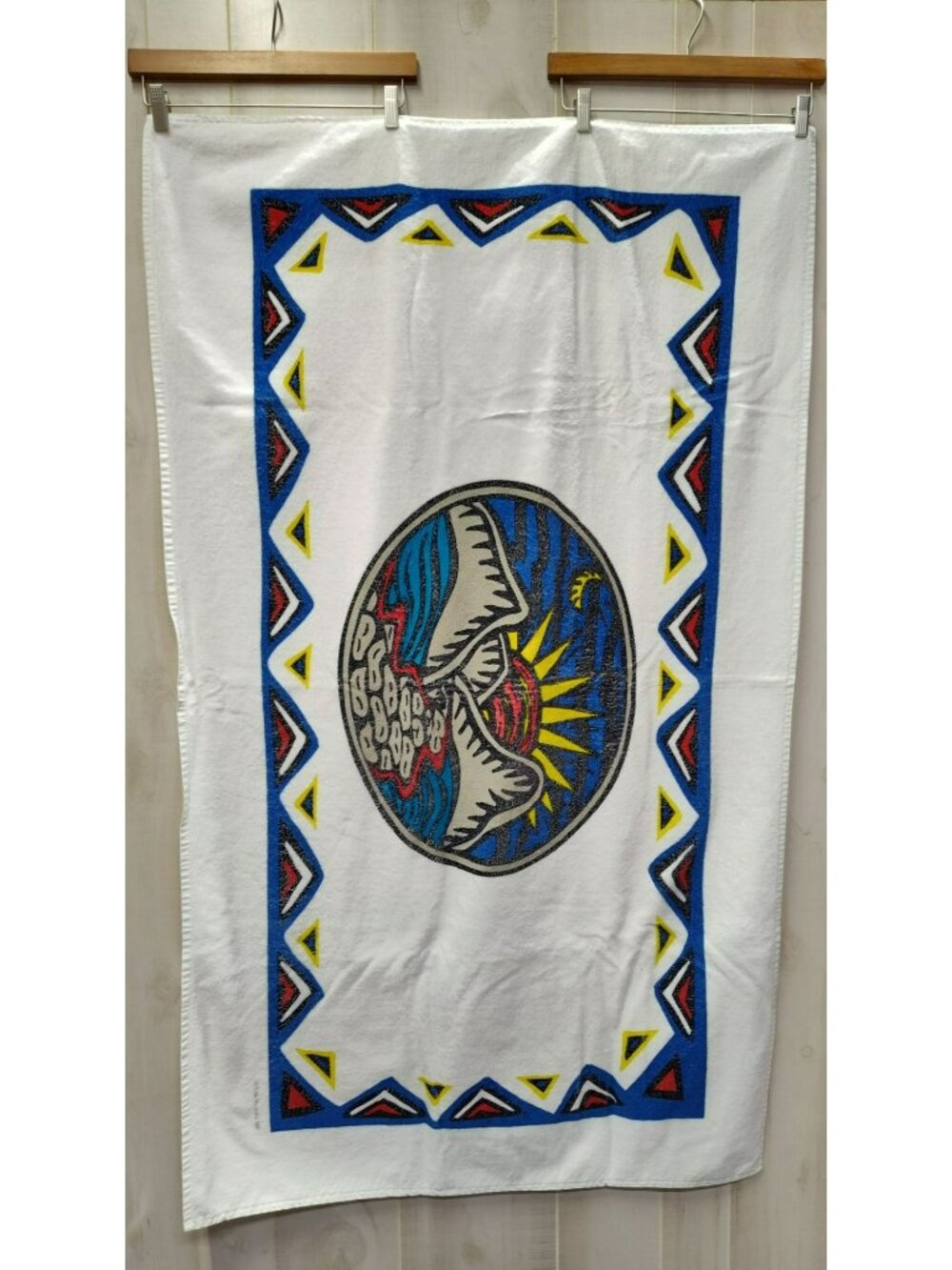 Vintage 1997 Marlboro Beach Towel Adventure Team White Cotton USA Tobacco Promo